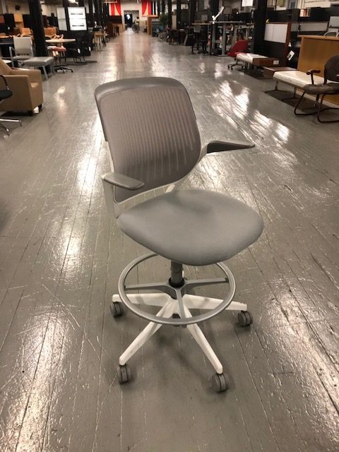 Steelcase Swivel Stool with Fixed Arms