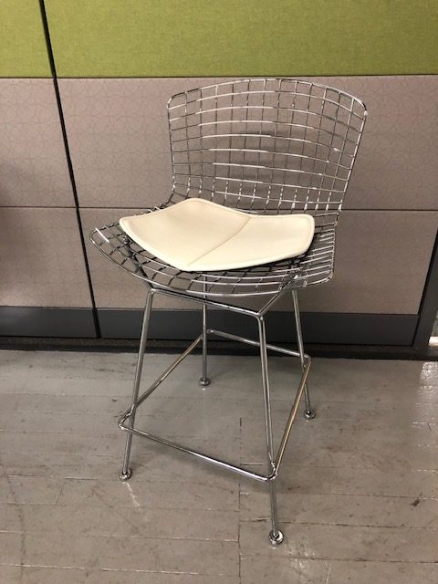 Knoll Bertoia Series Stool with padded seat