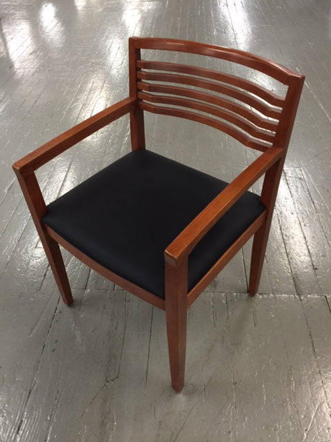 Knoll Ricchio Series Wood Frame Guest Chair 