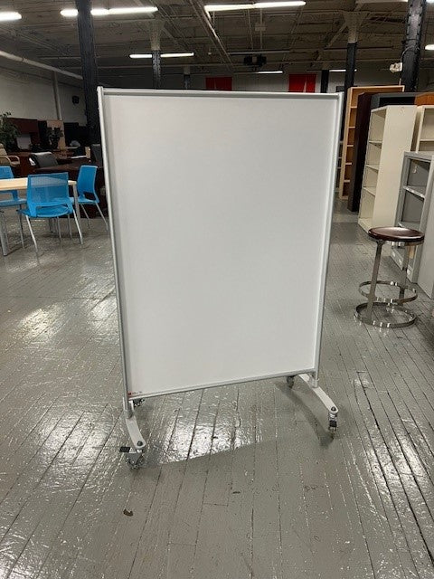 EVS Mobile White Board with locking casters