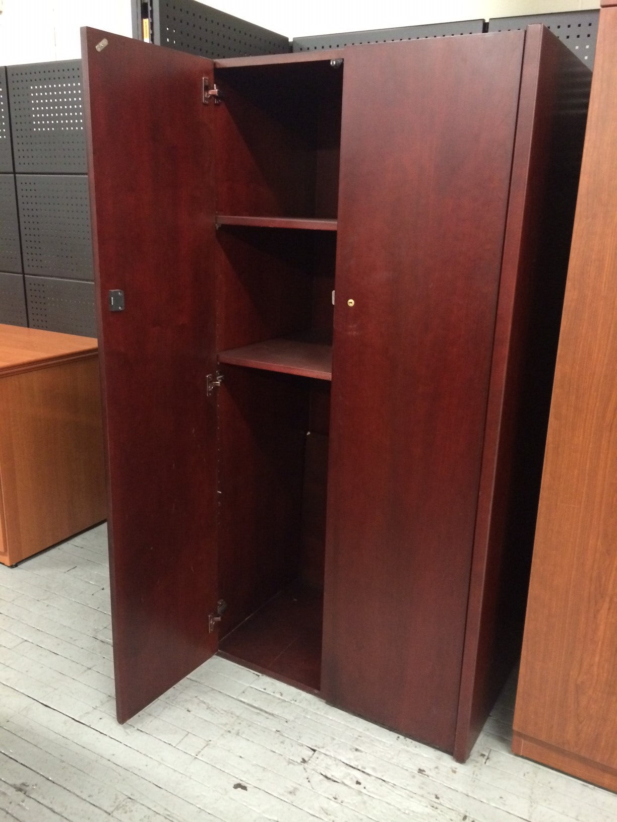 Pre-owned Mahogany Storage Tower