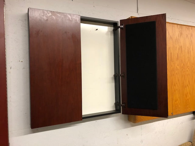 Wood Visual Board with Wood Doors