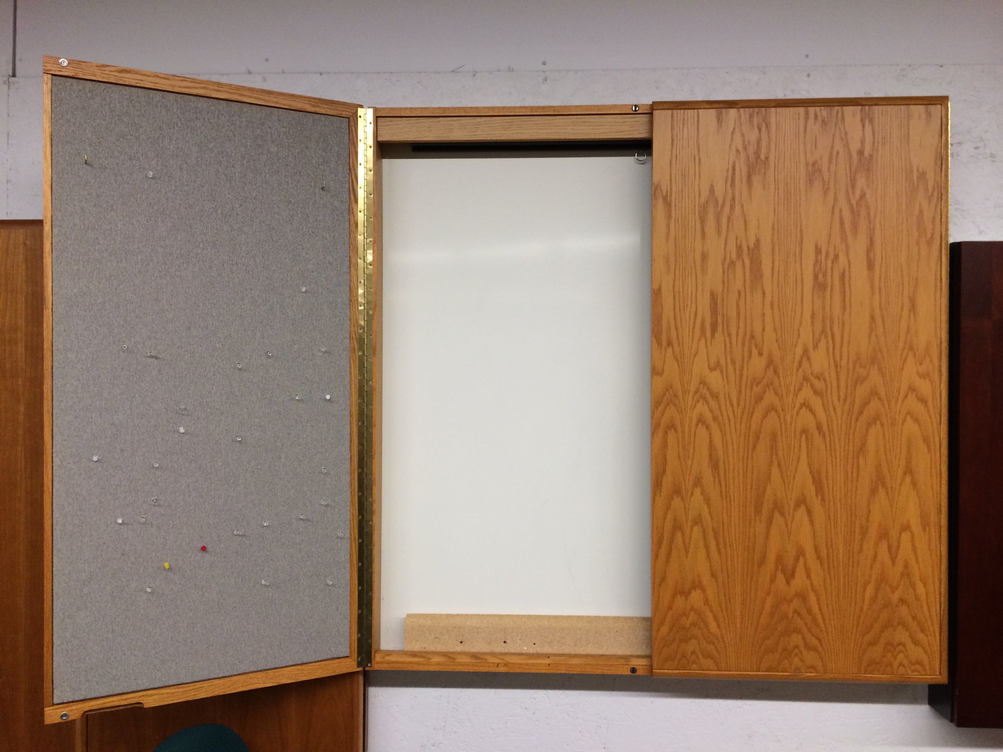 Enclosed Wood Veneer Visual Board & Tack Board